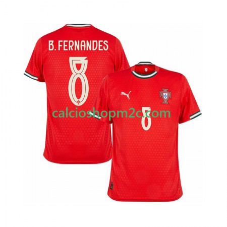 Portogallo Bruno Fernandes 8 Maglia Prima 2025/2026 Manica Corta